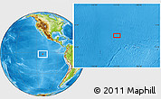 Physical Location Map of the area around 2° 27' 3" S, 111° 16' 30" W