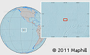 Gray Location Map of the area around 2° 27' 3" S, 112° 7' 30" W, hill shading