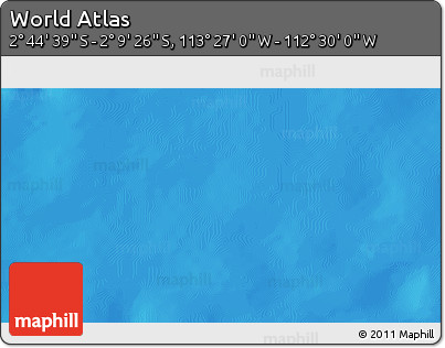 Physical 3D Map of the Area around 2° 27' 3" S, 112° 58' 29" W