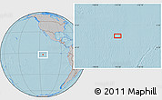 Gray Location Map of the area around 2° 27' 3" S, 115° 31' 30" W, hill shading