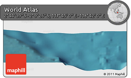 Satellite Panoramic Map of the Area around 2° 27' 3" S, 118° 13' 29" E