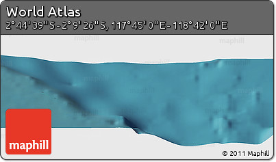Satellite Panoramic Map of the Area around 2° 27' 3" S, 118° 13' 29" E