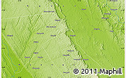 Physical Map of the area around 2° 27' 3" S, 11° 7' 30" E