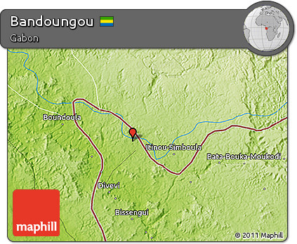 Physical 3D Map of Bandoungou