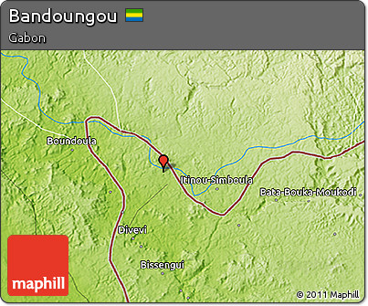 Physical 3D Map of Bandoungou
