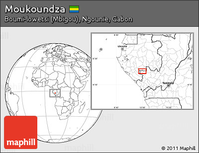 Blank Location Map of Moukoundza