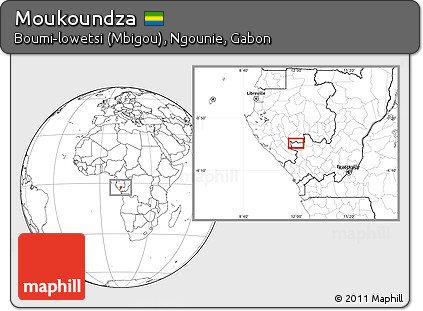 Blank Location Map of Moukoundza