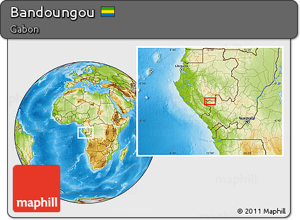 Physical Location Map of Bandoungou
