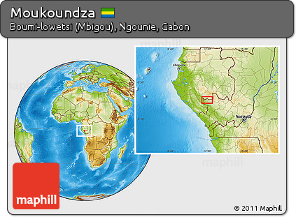 Physical Location Map of Moukoundza