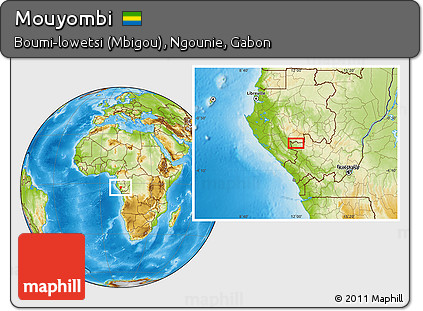 Physical Location Map of Mouyombi