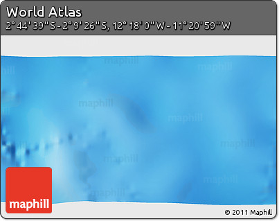 Physical 3D Map of the Area around 2° 27' 3" S, 11° 49' 29" W