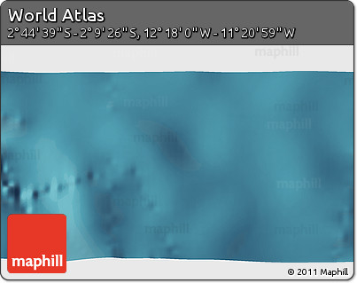 Satellite 3D Map of the Area around 2° 27' 3" S, 11° 49' 29" W