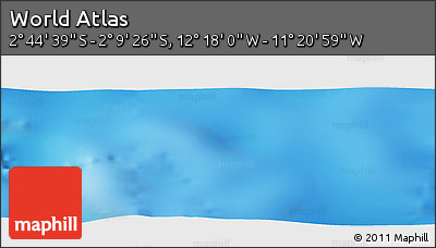 Physical Panoramic Map of the Area around 2° 27' 3" S, 11° 49' 29" W