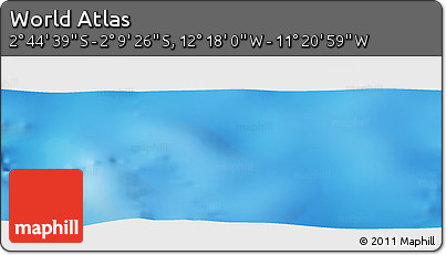Physical Panoramic Map of the Area around 2° 27' 3" S, 11° 49' 29" W