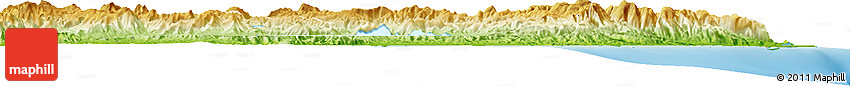 Physical Horizon Map of the Area around 2° 27' 3" S, 121° 37' 30" E