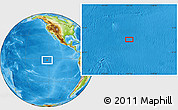 Physical Location Map of the area around 2° 27' 3" S, 122° 19' 29" W