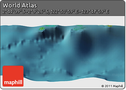 Satellite Panoramic Map of the Area around 2° 27' 3" S, 123° 19' 29" E