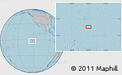 Gray Location Map of the area around 2° 27' 3" S, 123° 10' 30" W, hill shading