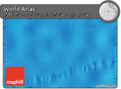 Shaded Relief Map of the Area around 2° 27' 3" S, 123° 10' 30" W