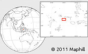 Blank Location Map of the area around 2° 27' 3" S, 124° 10' 30" E