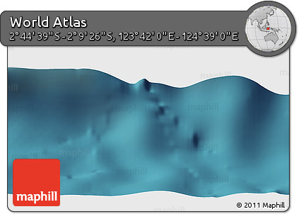 Satellite Panoramic Map of the Area around 2° 27' 3" S, 124° 10' 30" E