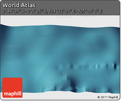 Satellite 3D Map of the Area around 2° 27' 3" S, 125° 1' 30" E