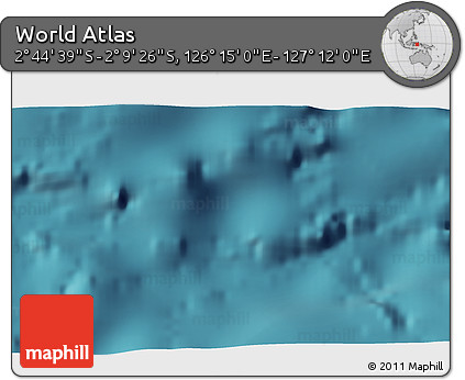 Satellite 3D Map of the Area around 2° 27' 3" S, 126° 43' 29" E