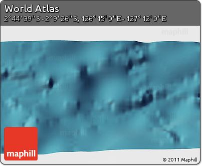 Satellite 3D Map of the Area around 2° 27' 3" S, 126° 43' 29" E