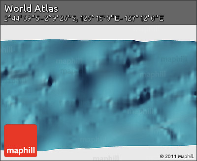 Satellite 3D Map of the Area around 2° 27' 3" S, 126° 43' 29" E