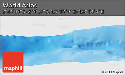 Political Panoramic Map of the Area around 2° 27' 3" S, 128° 25' 30" E