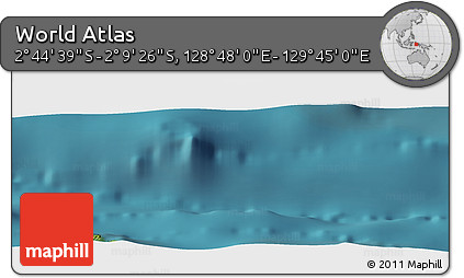 Satellite Panoramic Map of the Area around 2° 27' 3" S, 129° 16' 30" E