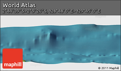 Satellite Panoramic Map of the Area around 2° 27' 3" S, 129° 16' 30" E
