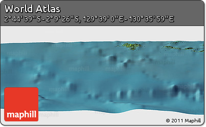 Satellite Panoramic Map of the Area around 2° 27' 3" S, 130° 7' 30" E