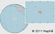 Gray Location Map of the area around 2° 27' 3" S, 132° 31' 30" W, hill shading
