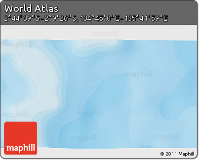 Political 3D Map of the Area around 2° 27' 3" S, 135° 13' 29" E