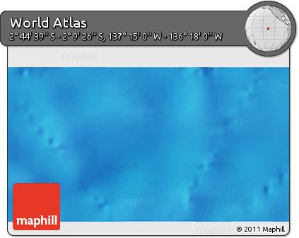 Physical 3D Map of the Area around 2° 27' 3" S, 136° 46' 30" W