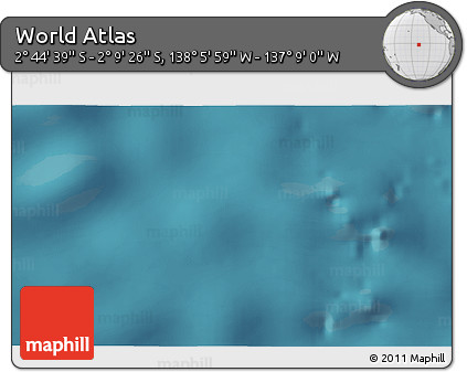 Satellite 3D Map of the Area around 2° 27' 3" S, 137° 37' 30" W