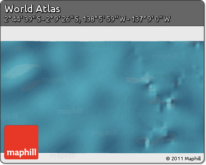 Satellite 3D Map of the Area around 2° 27' 3" S, 137° 37' 30" W