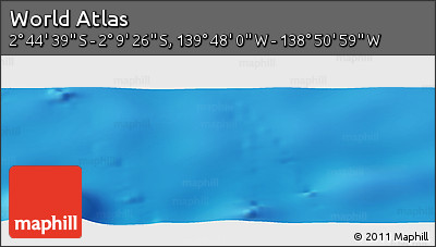 Physical Panoramic Map of the Area around 2° 27' 3" S, 139° 19' 29" W