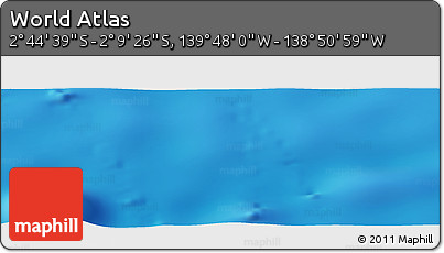 Physical Panoramic Map of the Area around 2° 27' 3" S, 139° 19' 29" W