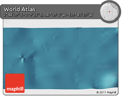 Satellite 3D Map of the Area around 2° 27' 3" S, 140° 10' 30" W