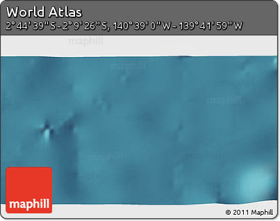 Satellite 3D Map of the Area around 2° 27' 3" S, 140° 10' 30" W