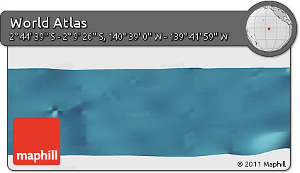 Satellite Panoramic Map of the Area around 2° 27' 3" S, 140° 10' 30" W