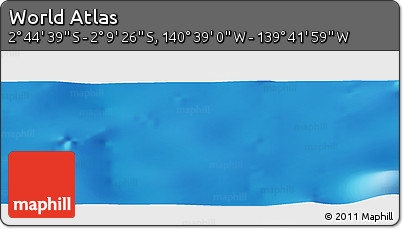 Shaded Relief Panoramic Map of the Area around 2° 27' 3" S, 140° 10' 30" W
