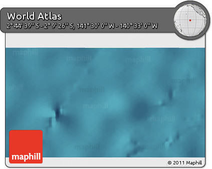 Satellite 3D Map of the Area around 2° 27' 3" S, 141° 1' 30" W