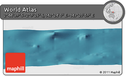 Satellite Panoramic Map of the Area around 2° 27' 3" S, 142° 52' 30" E