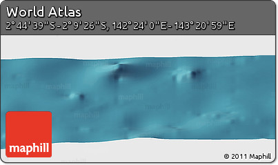 Satellite Panoramic Map of the Area around 2° 27' 3" S, 142° 52' 30" E