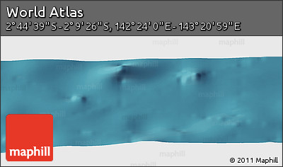 Satellite Panoramic Map of the Area around 2° 27' 3" S, 142° 52' 30" E