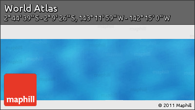 Physical Panoramic Map of the Area around 2° 27' 3" S, 142° 43' 29" W