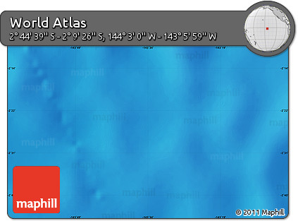 Physical Map of the Area around 2° 27' 3" S, 143° 34' 29" W